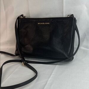 Michael Kors, black pebbled leather crossbody
